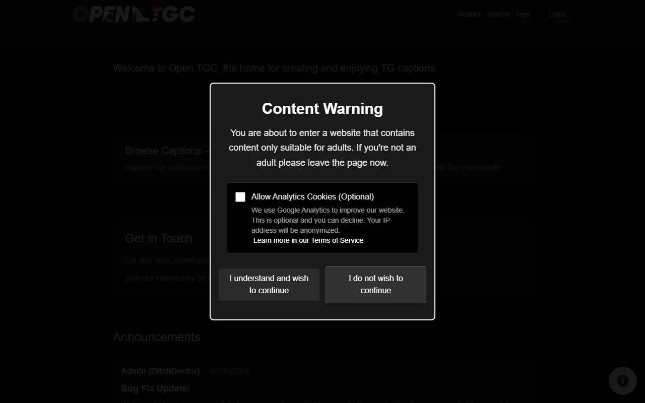 Screenshot: Opentgc Screenshot of Opentgc